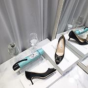 Manolo Blahnik Black High Heels Diamond Buckle - 4