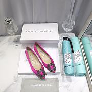 Manolo Blahnik Pink High Heels Diamond Buckle - 5