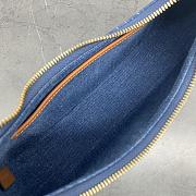Celine Ava Bag in Denim With Celine All Over Print Navy/Tan 24.5x18x7.5cm - 2