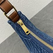 Celine Ava Bag in Denim With Celine All Over Print Navy/Tan 24.5x18x7.5cm - 5