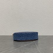 Celine Ava Bag in Denim With Celine All Over Print Navy/Tan 24.5x18x7.5cm - 4