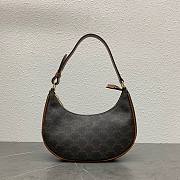 Celine Ava Bag In Triomphe Canvas and Calfskin Tan 24.5x18x7.5cm - 1