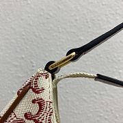 Celine Ava Bag In Triomphe Canvas and Calfskin Pink 24.5x18x7.5cm - 5