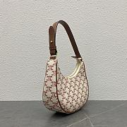 Celine Ava Bag In Triomphe Canvas and Calfskin Pink 24.5x18x7.5cm - 2