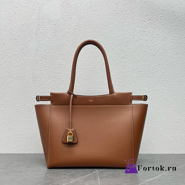 Celine Cabas Bourgeois Bag in Brown 31×15×29cm - 1