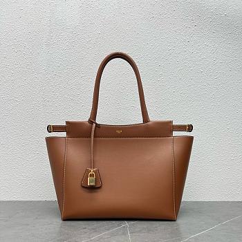 Celine Cabas Bourgeois Bag in Brown 31×15×29cm