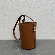 Celine Bucket Triomphe In Natural Calfskin Tan 25×22×14cm - 3