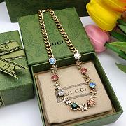 Gucci GG Fashion Color Diamond Necklace - 2