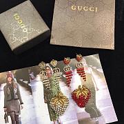 Gucci Crystal Strawberry Earrings  - 3