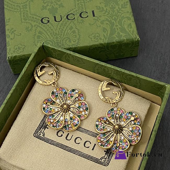 Gucci Gujia Double G Explosive Plum Blossom Earrings - 1
