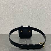 Celine Belt Bag Triomphe Belt In Shiny Calfskin Black 11x8x4cm - 2