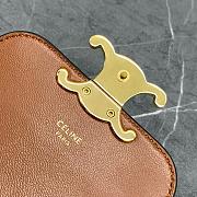 Celine Belt Bag Triomphe Belt In Triomphe Canvas and Calfskin Tan 11x8x4cm - 2