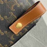 Celine Belt Bag Triomphe Belt In Triomphe Canvas and Calfskin Tan 11x8x4cm - 3
