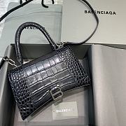Balenciaga Hourglass Embossed Tote Bag in Black 23x10x14cm - 1