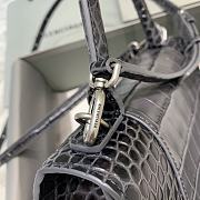 Balenciaga Hourglass Embossed Tote Bag in Black 23x10x14cm - 6