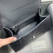 Balenciaga Hourglass Embossed Tote Bag in Black 23x10x14cm - 5