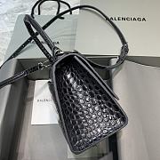 Balenciaga Hourglass Embossed Tote Bag in Black 23x10x14cm - 4