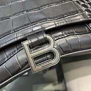 Balenciaga Hourglass Embossed Tote Bag in Black 23x10x14cm - 3
