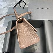 Balenciaga Hourglass Embossed Tote Bag in Beige 23x10x14cm - 5