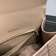 Balenciaga Hourglass Embossed Tote Bag in Beige 23x10x14cm - 4