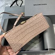Balenciaga Hourglass Embossed Tote Bag in Beige 23x10x14cm - 3