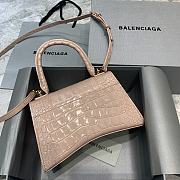Balenciaga Hourglass Embossed Tote Bag in Beige 23x10x14cm - 2