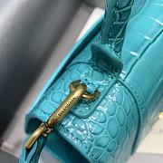 Balenciaga Hourglass Embossed Tote Bag in Blue 23x10x14cm - 6