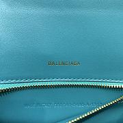 Balenciaga Hourglass Embossed Tote Bag in Blue 23x10x14cm - 3