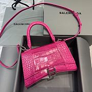 Balenciaga Hourglass Embossed Tote Bag in Pink 23x10x14cm - 1