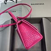 Balenciaga Hourglass Embossed Tote Bag in Pink 23x10x14cm - 6