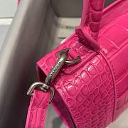 Balenciaga Hourglass Embossed Tote Bag in Pink 23x10x14cm - 5