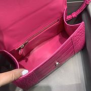 Balenciaga Hourglass Embossed Tote Bag in Pink 23x10x14cm - 4