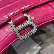 Balenciaga Hourglass Embossed Tote Bag in Pink 23x10x14cm - 3