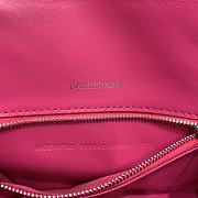 Balenciaga Hourglass Embossed Tote Bag in Pink 23x10x14cm - 2