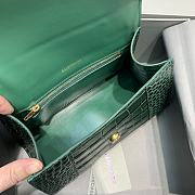Balenciaga Hourglass Embossed Tote Bag in Green 23x10x14cm - 5