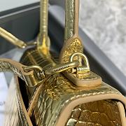 Balenciaga Hourglass Embossed Tote Bag in Gold Color 23x10x14cm - 3