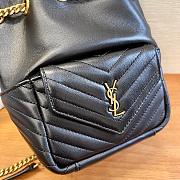 Saint Laurent Joe Mini Bucket Black Bag in Quilted Lambskin 19x13x13cm - 4