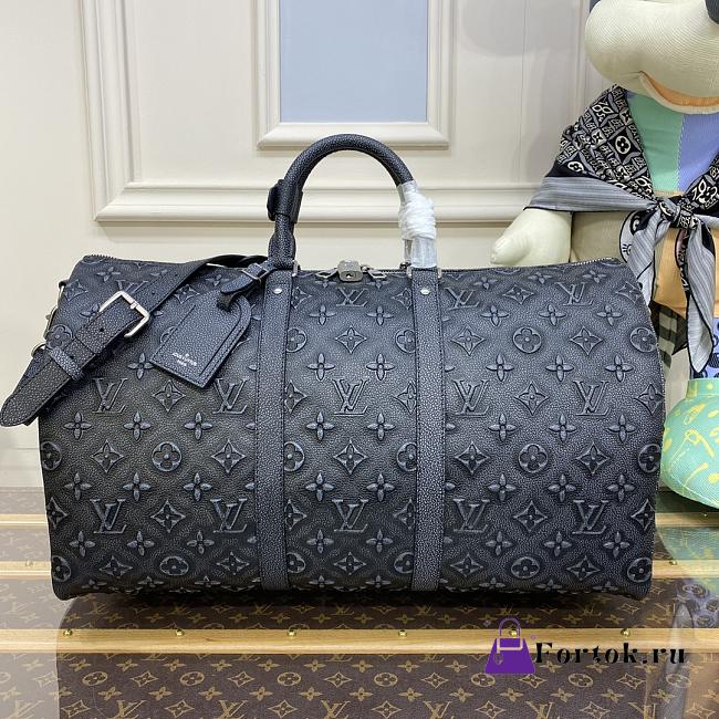 Louis Vuitton KEEPALL BANDOULIÈRE 50 in Black M21375 50x29x23cm - 1