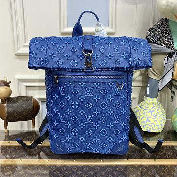 Louis Vuitton Monogram Unisex Street Style Backpack in Blue M21359 29x42x15cm