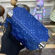 Louis Vuitton Mini Soft Trunk Handbag in Blue 21368 18.5x13x8cm - 5