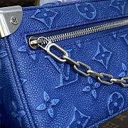 Louis Vuitton Mini Soft Trunk Handbag in Blue 21368 18.5x13x8cm - 2