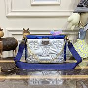 Louis Vuitton Maxi Multi Pochette Accessoires Handbag in Silver/Blue M58980 24x13.5x4cm - 1
