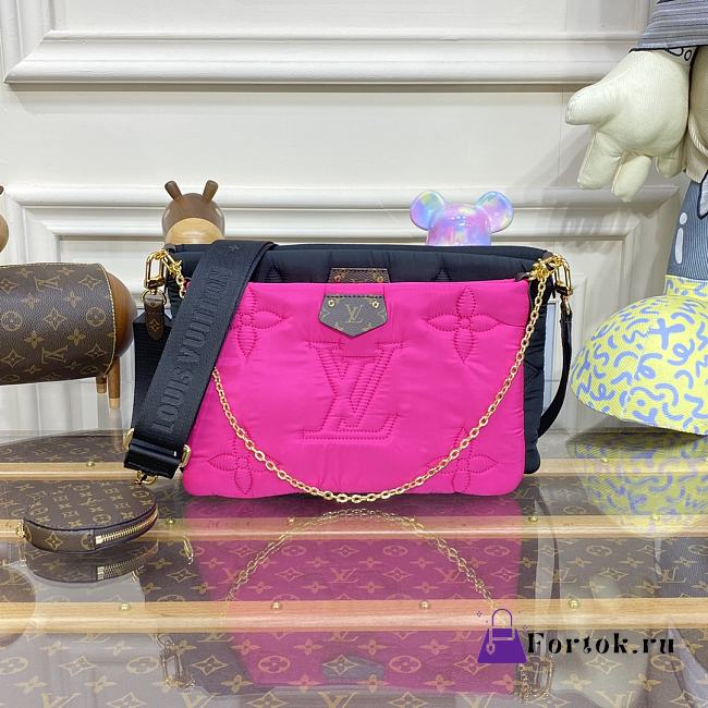 Louis Vuitton Maxi Multi Pochette Accessoires Handbag in Pink/Black M58980 24x13.5x4cm - 1