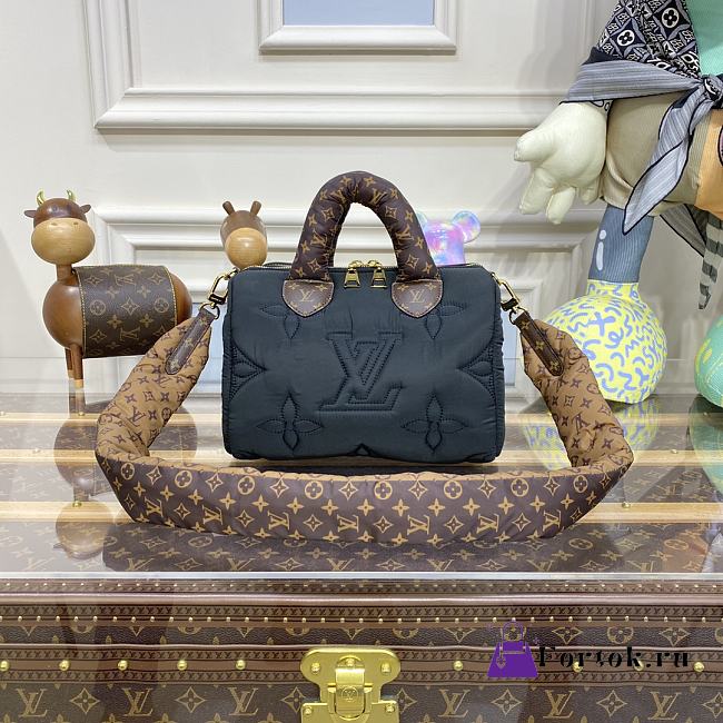 Louis Vuitton Speedy Bandoulière 25 Handbag in Black M59008 25x19x15cm - 1