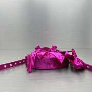 Balenciaga Le Cagole XS Shoulder Bag Pink Velvet 26x16x9.9cm - 2