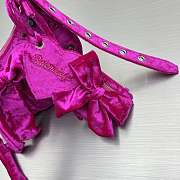 Balenciaga Le Cagole XS Shoulder Bag Pink Velvet 26x16x9.9cm - 6