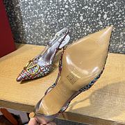 Valentino Garavani V Logo Woven Leather Slingback Pumps in Multicolor - 2