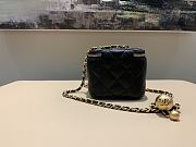 Chanel Small Classic Box On Chain Lambskin Black 8.5x11x7cm - 5