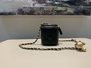 Chanel Small Classic Box On Chain Lambskin Black 8.5x11x7cm - 4