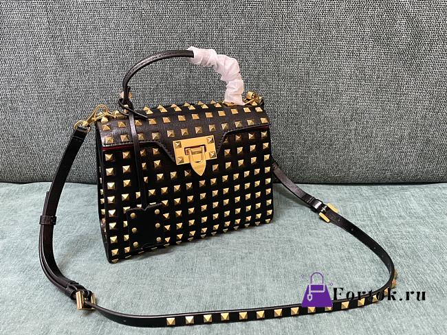 Valentino Garavani Small Rockstud Alcove Leather Bag 22x17x9cm - 1
